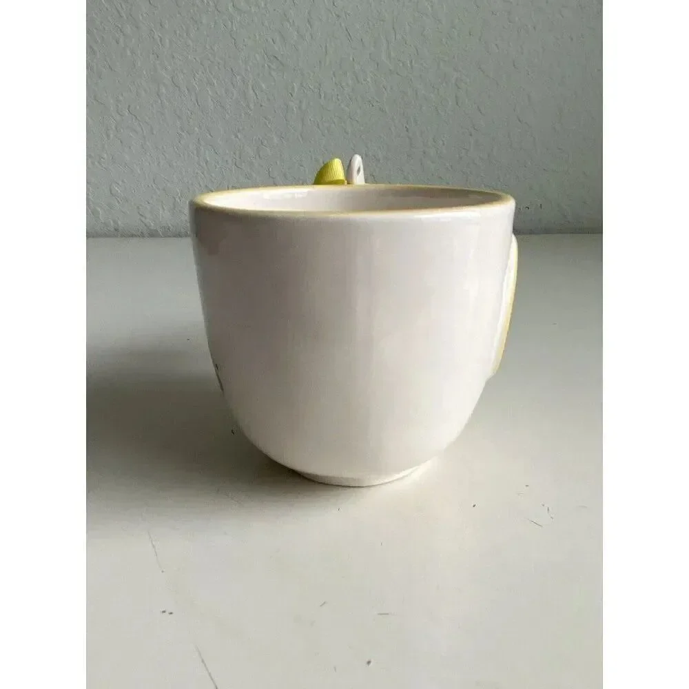 Rae Dunn Disney Princess Belle Ceramic Mug Tea‎ Cup With Spoon Double Sided NEW
